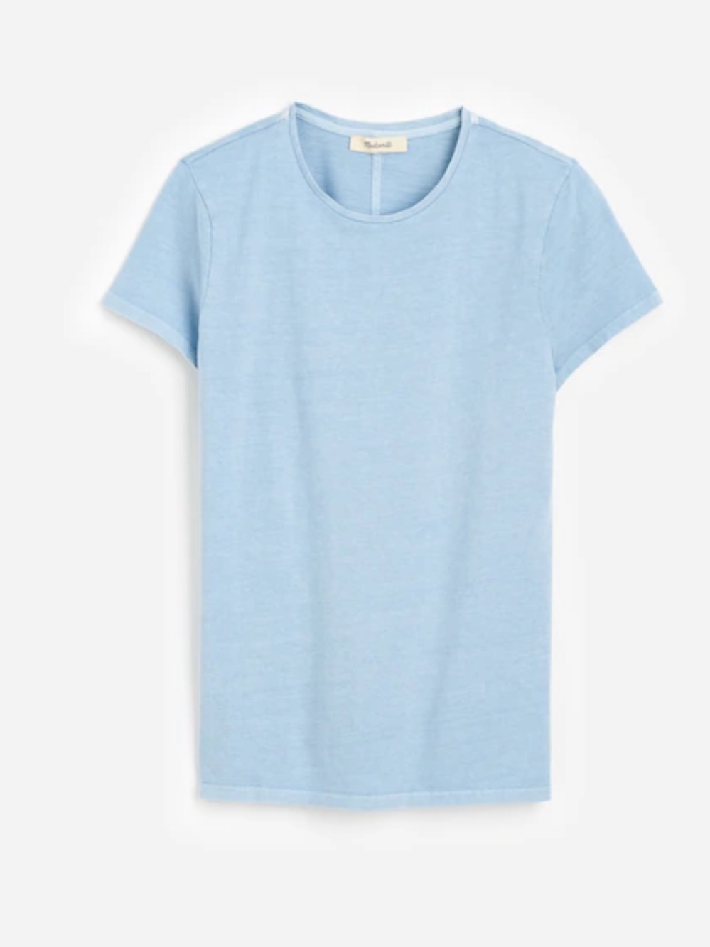 NWT Madewell Blue Essential Slim Tee in Lightweight Cotton Size L